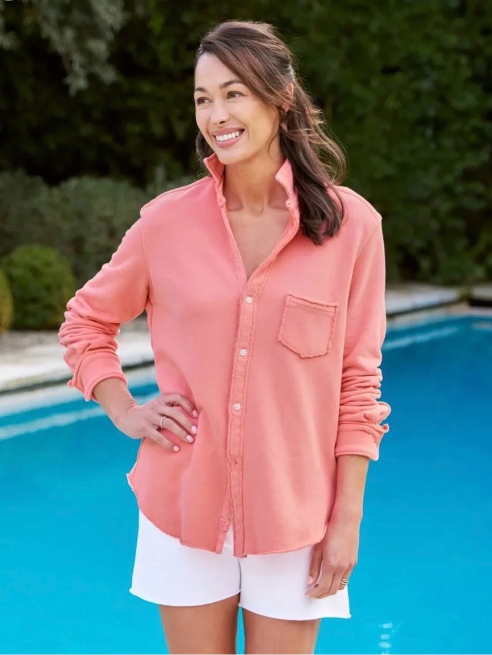 Frank & Eileen Eileen triple fleece button up sweatshirt